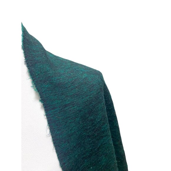 Cheppu From Himalaya Made In Nepal Blanket Scarf Green One Size Fringe Bohemian - Picture 10 of 13